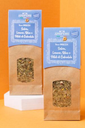 TISANA PUREZZA con Salvia, Limone, Ribes e Petali di Calendula 50gr