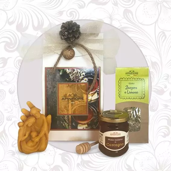 Handgeschenkbox mit Weihnachtskrippe