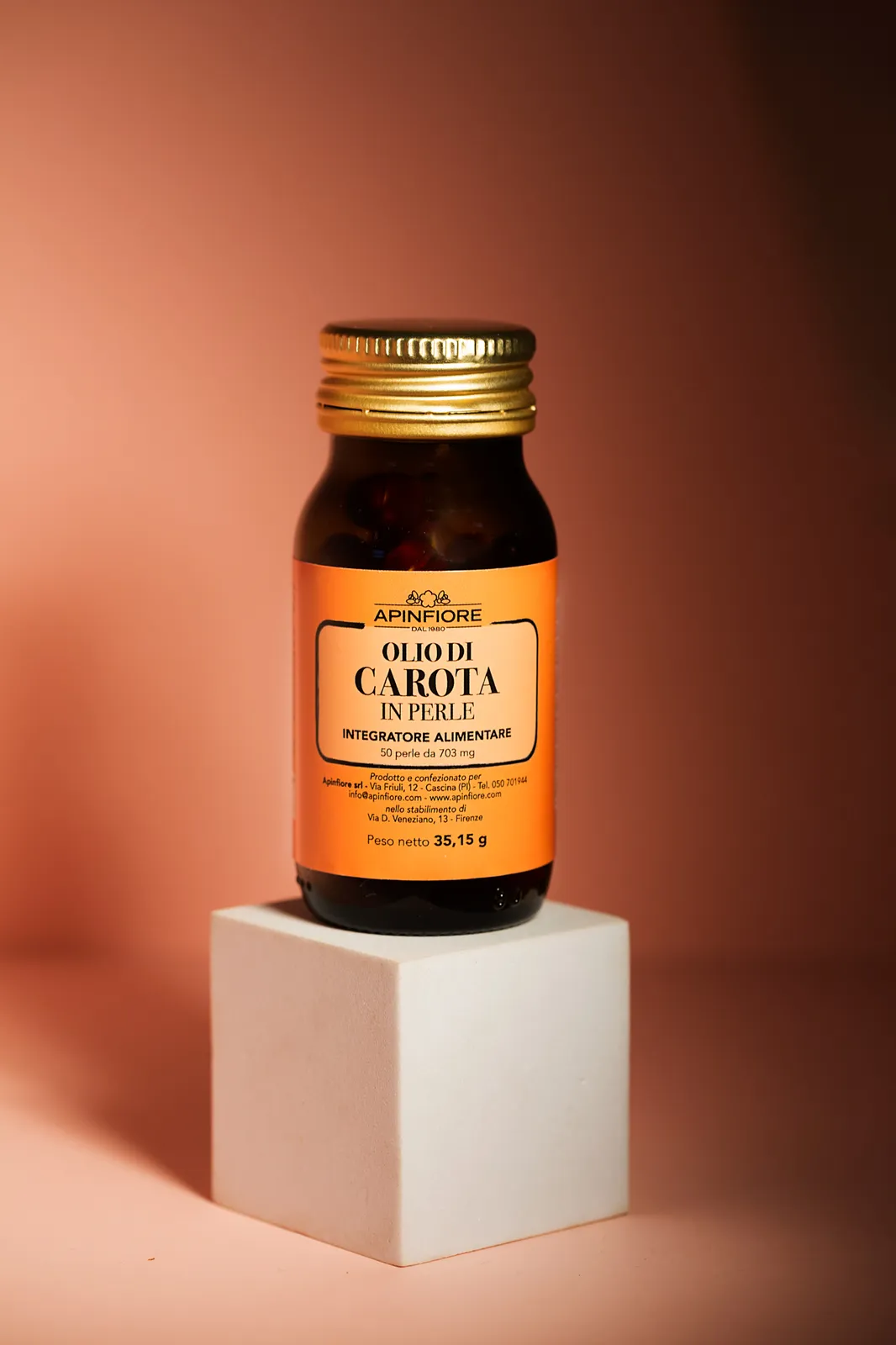 olio di carote in perle