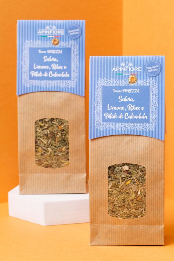 PUREZZA KRÄUTERTEE mit Salbei, Zitrone, Johannisbeere und Ringelblumenblüten – Bild 5