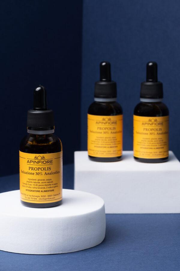 Set 3pcs Extracto de Propóleo 30% Sin Alcohol - Hidroglicerido 30ml -10% - Imagen 2
